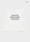 Meb Loose Fit One-shoulder Long-sleeve T-shirt