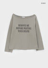 Meb Loose Fit One-shoulder Long-sleeve T-shirt