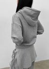Rompino Semi-crop Hooded Zip-up