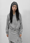 Rompino Semi-crop Hooded Zip-up