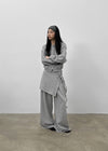 Rompino Semi-crop Hooded Zip-up
