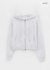 Rompino Semi-crop Hooded Zip-up