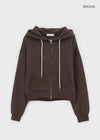 Rompino Semi-crop Hooded Zip-up