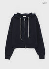 Rompino Semi-crop Hooded Zip-up
