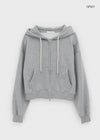 Rompino Semi-crop Hooded Zip-up
