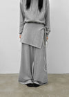 Ricketto Set - Layered Wrap Skirt, Wide Banding Pants