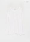 Flaming Loose Fit Henley Neck Wool Long Sleeve T-shirt
