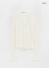Delke Henley Neck Button Long Sleeve T-shirt (30% Wool)