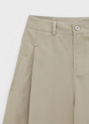 Dunda Incision Rivet Wide Cotton Pants (belt Set)