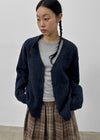 [MADE] Minuet Loose Fit V-neck Wool Knit Cardigan