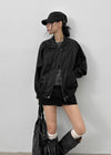 Mimel Loose-fit Leather Jumper