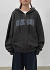 Bendit Loose-fit Printed Hooded Zip-up
