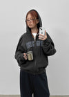 Bendit Loose-fit Printed Hooded Zip-up