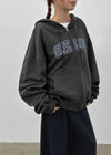 Bendit Loose-fit Printed Hooded Zip-up