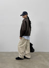 Mimel Loose-fit Leather Jumper