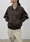 Mimel Loose-fit Leather Jumper