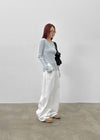 Mutsuri Pocket Wide Cotton Pants