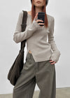 Dickerman Slit Ribbed Slim Knit