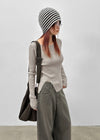 Dickerman Slit Ribbed Slim Knit