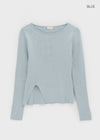 Dickerman Slit Ribbed Slim Knit