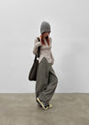 Mutsuri Pocket Wide Cotton Pants