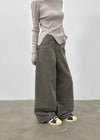 Mutsuri Pocket Wide Cotton Pants