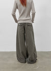 Mutsuri Pocket Wide Cotton Pants