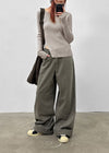 Mutsuri Pocket Wide Cotton Pants