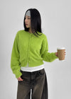 Fran Knit Round Cardigan (80% Angora)