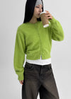 Fran Knit Round Cardigan (80% Angora)