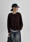 [MADE] Roharen Loose Fit Round Neck Wool Knit