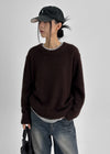 [MADE] Roharen Loose Fit Round Neck Wool Knit
