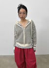 Bagel Stripe Knit Hoodie
