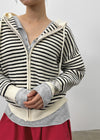 Bagel Stripe Knit Hoodie
