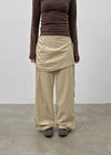Mumuta Back Banding Belt Strap Skirt Pants