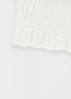 Coconut Button Punching Knit Wrap Skirt