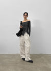 Velat Wide Two-way Banding Cargo Pants