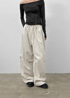 Velat Wide Two-way Banding Cargo Pants