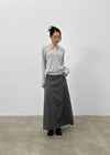 Viewf Flare Long Skirt (belt Set)