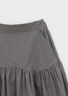 Shander Back Banding Flare Long Skirt