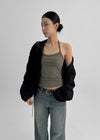 Hats High Neck Shirring Windbreaker Jumper