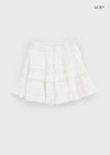 Blirr Suede Cancan Mini Skirt