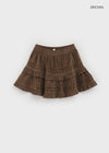 Blirr Suede Cancan Mini Skirt