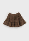 Blirr Suede Cancan Mini Skirt
