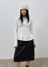 Ninning Set - Puff Short-sleeved T-shirt, Tension Frill Long-sleeved T-shirt