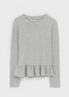 Ninning Set - Puff Short-sleeved T-shirt, Tension Frill Long-sleeved T-shirt