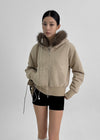 [MADE] Exive Fur Hooded Zip-up