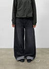 Grooving Pocket Wide Denim Pants