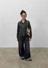 Grooving Pocket Wide Denim Pants