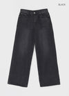Grooving Pocket Wide Denim Pants